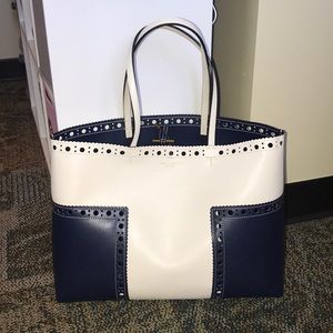 Tory Burch Block T Brogue Tote BRAND NEW